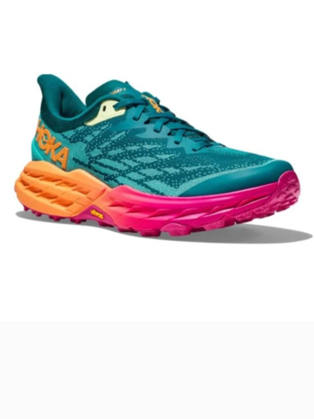 HOKA Women's Trail Running Sneakers Vibrant 532x19 v519 w234 Teal Pink Orange